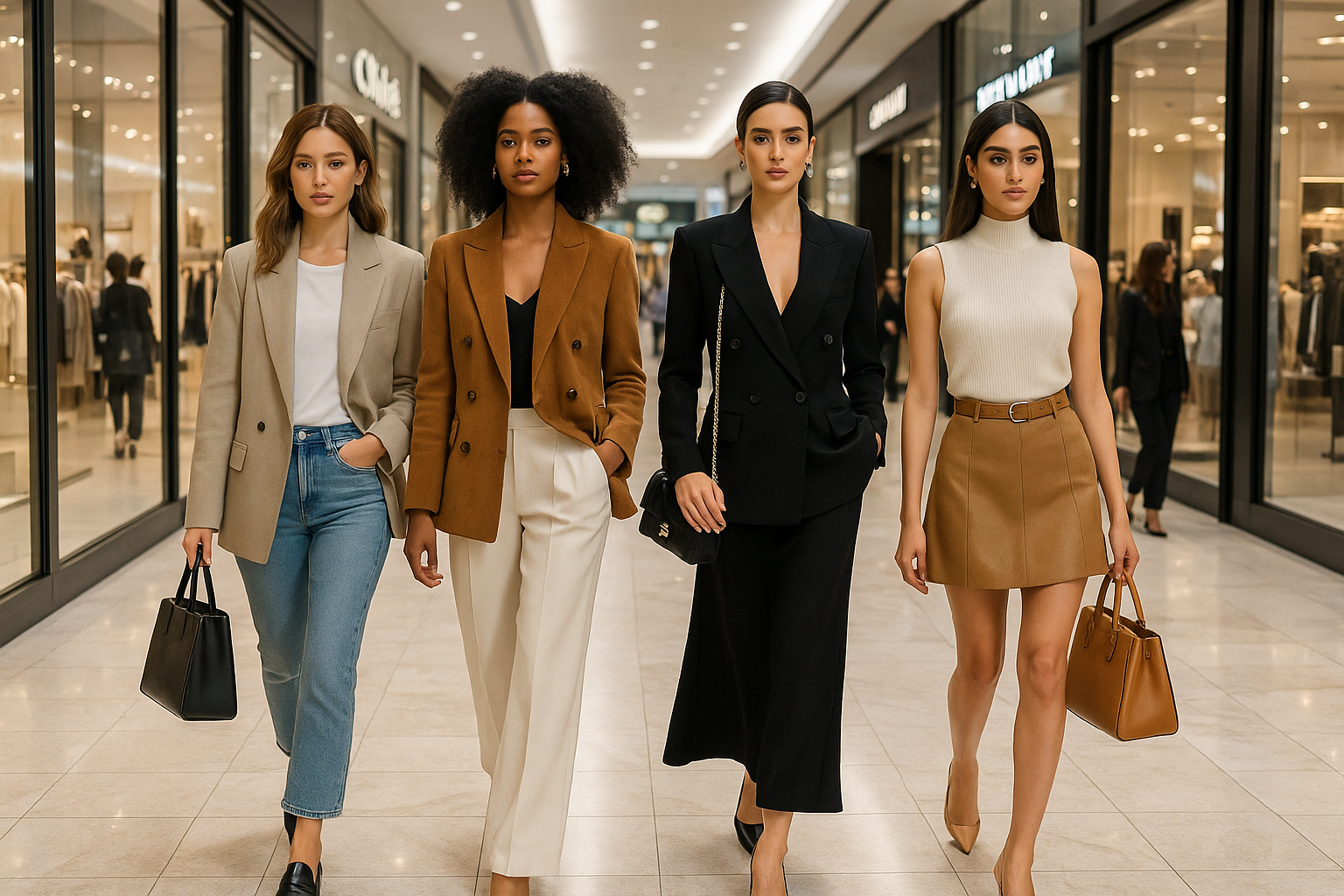 models in einem shopping center perfect gestylet